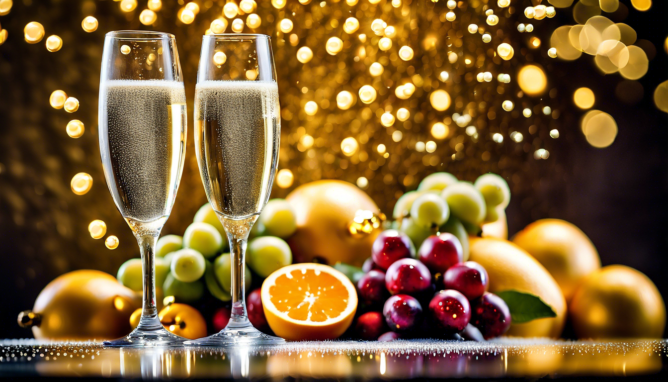 Шампанское и фрукты: идеи для праздничного стола с красивым сочетанием свежих фруктов и игристого вина
